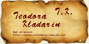 Teodora Kladarin vizit kartica
